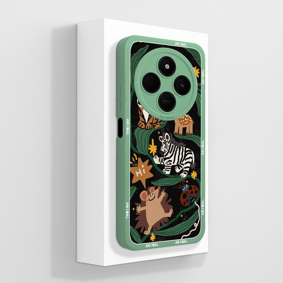 Per Custodia Telefono POCO C75 Carino Cuore Gatto Morbido Silicone Liquido Cover Posteriore Per Xiaomi Poco C 75 Protezione Completa Anti Caduta Funda Capa