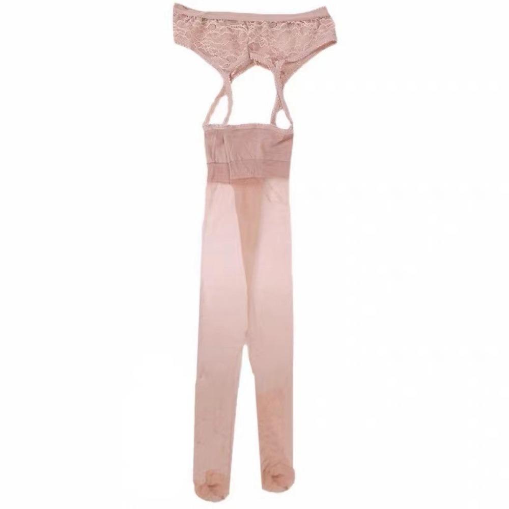 Horse Oil Bright Integrated Stockings Open-file Oily Stockings Female Sexy Thin Anti-hook Suspenders