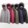 Men's 2024 Ultra-Light Down Jacket: Short, Hooded, Plus Size, Cold-Proof, Warm Autumn/Winter Outerwear for Young and Mid-Age Men