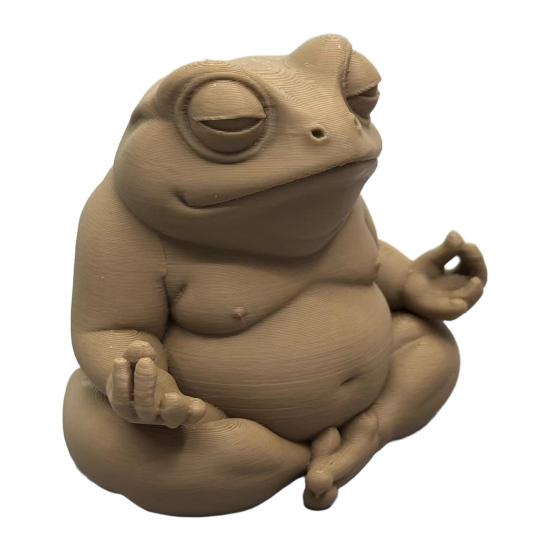 

Дзен Лягушка Орнамент Лягушка Сидящая в Медитации Фигурка 3D Печатная Настольная Статуэтка Лягушки для Украшения Дома Офиса Книжных Полок Шкафа коричневый