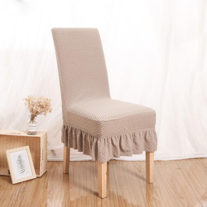 Cross-Border Elastic Jacquard Chair and Cushion Cover Set with Skirt