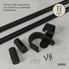 Official Umbra Bellwood Curtain Rod, 107-305cm, Matte Black