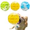 Squeaky Dog Ball Pets Rubber Chew Toy Non-Toxic Bite Resistant Fetch Ball Promotes Teeth Health for Aggressive Chewers Indoor Outdoor Fun