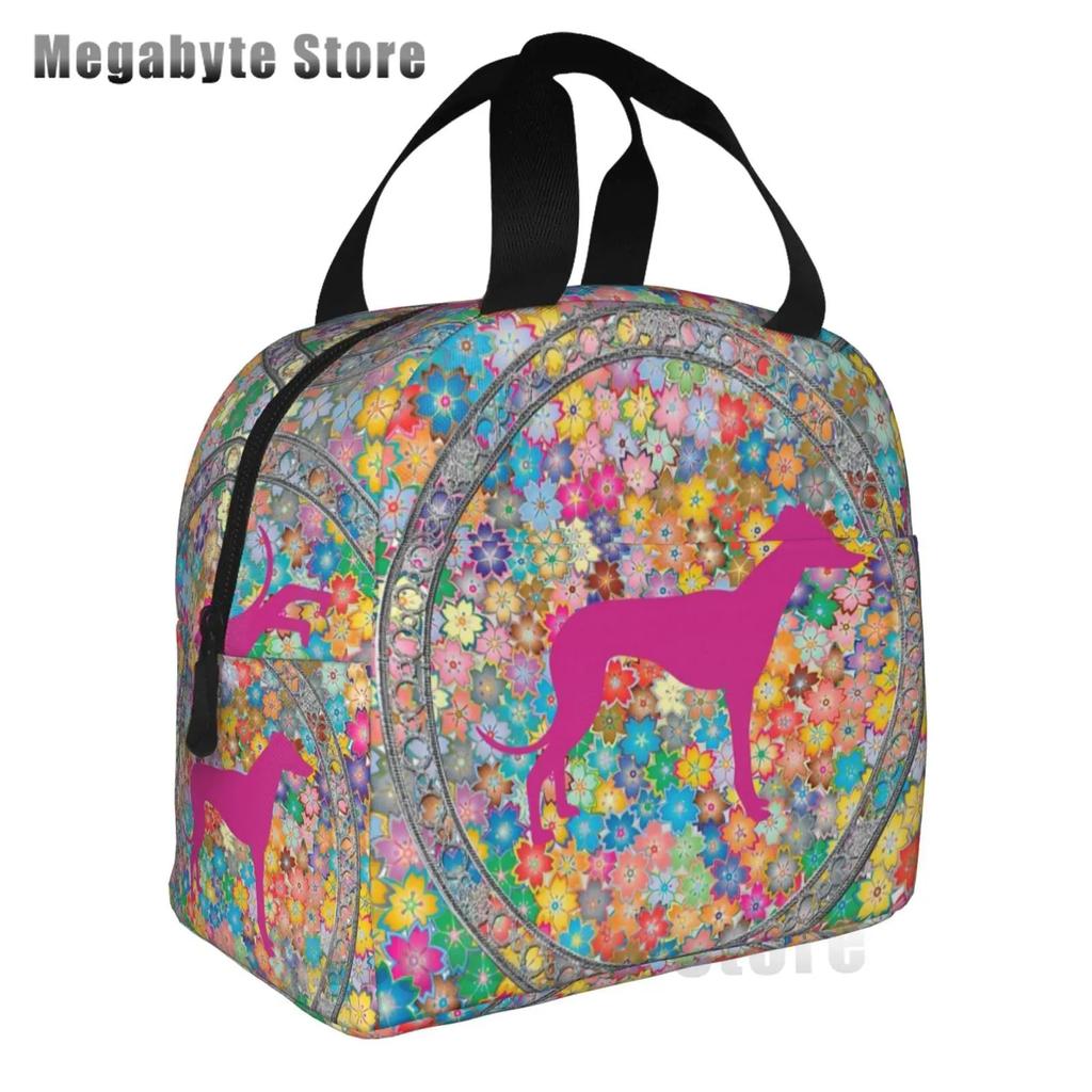 Garden Hound Pies Greyhound Torba na Lunch Chłodząca Izolowana Śniadaniówka Dla Ucznia Szkoła Whippet Pies Chart Pies Przenośne Torby Piknikowe