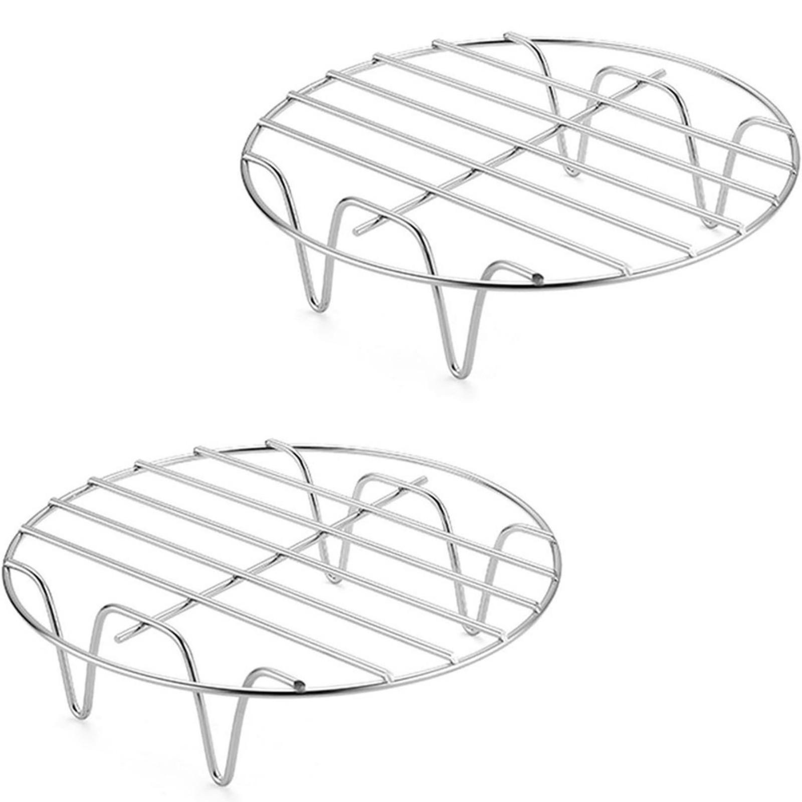 

Набор из 2 штук 7-дюймовых круглых решеток для аэрофритюрниц из нержавеющей стали, поднос для дегидратора для выпечки, жарки, гриля и приготовления на пару