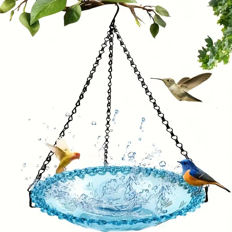 Hummingbird Feeder and Bird Bath Pendant for Outdoor Balcony and Garden