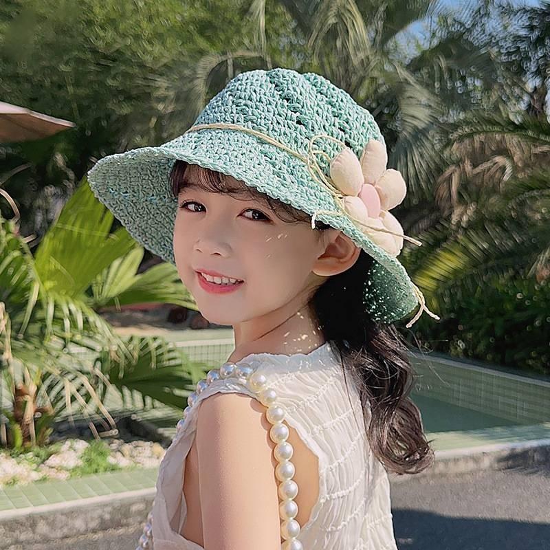 Childrens Straw Hat Summer Sun Protection With Wide Brim And Breathable Design For Girls And Babies