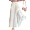 White High-Waisted Wide-Leg Culottes: Women's Slimming Petite Summer Casual 2026 Collection