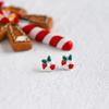 Runxin Weihnachtsbonbon Ohrstecker - Vielseitiger Damen Europäischer & Amerikanischer Stil, Schlichtes Epoxid Studenten Design.