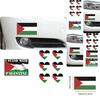 High-quality Pet Material Car Sticker 14cm Palestinian Flag Decal