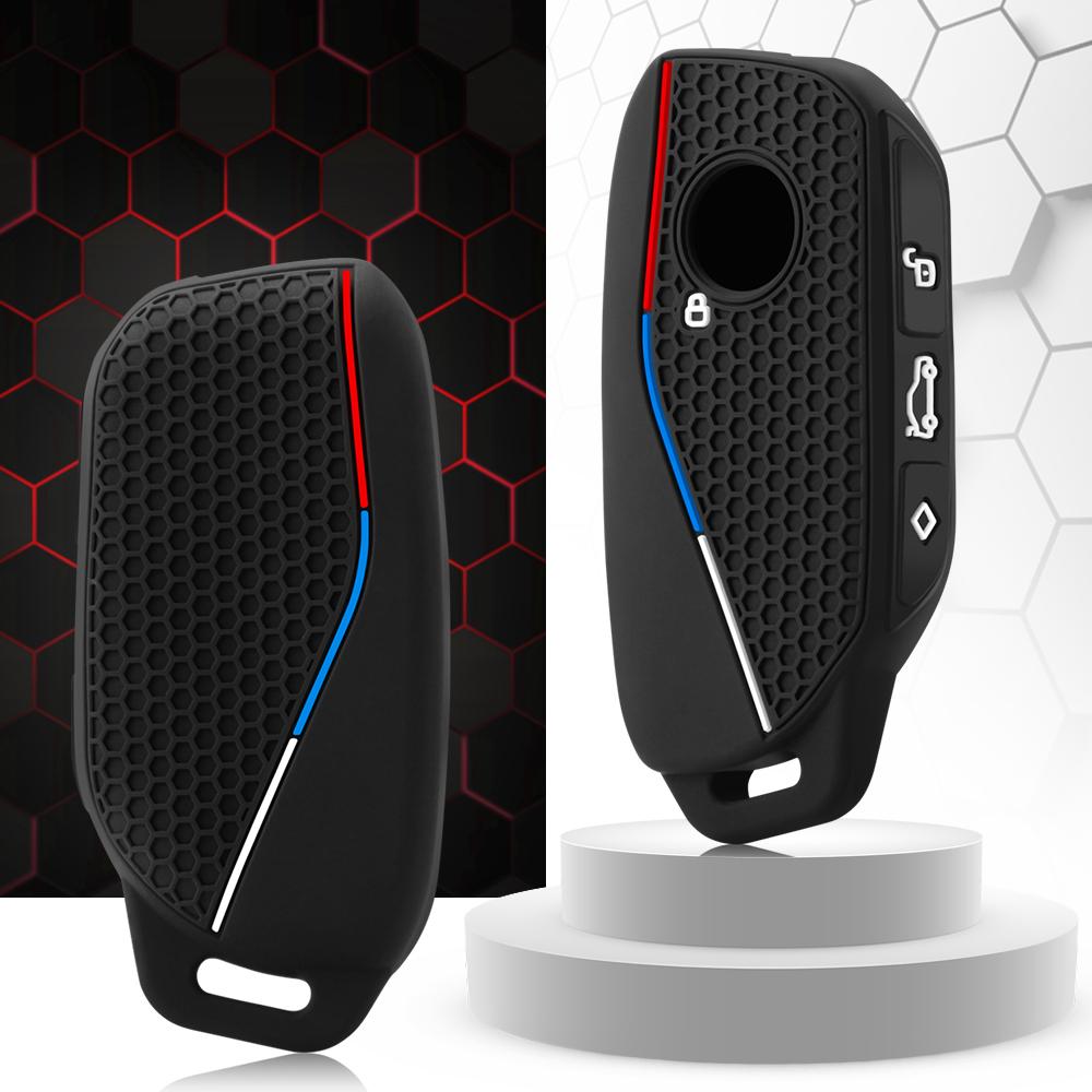 Car Remote Key Case Cover Shell For BMW X1 U11 2023 Series 7 735i 740Li I7 G07 X7 LCI XM Protector Keyless Auto Accessories