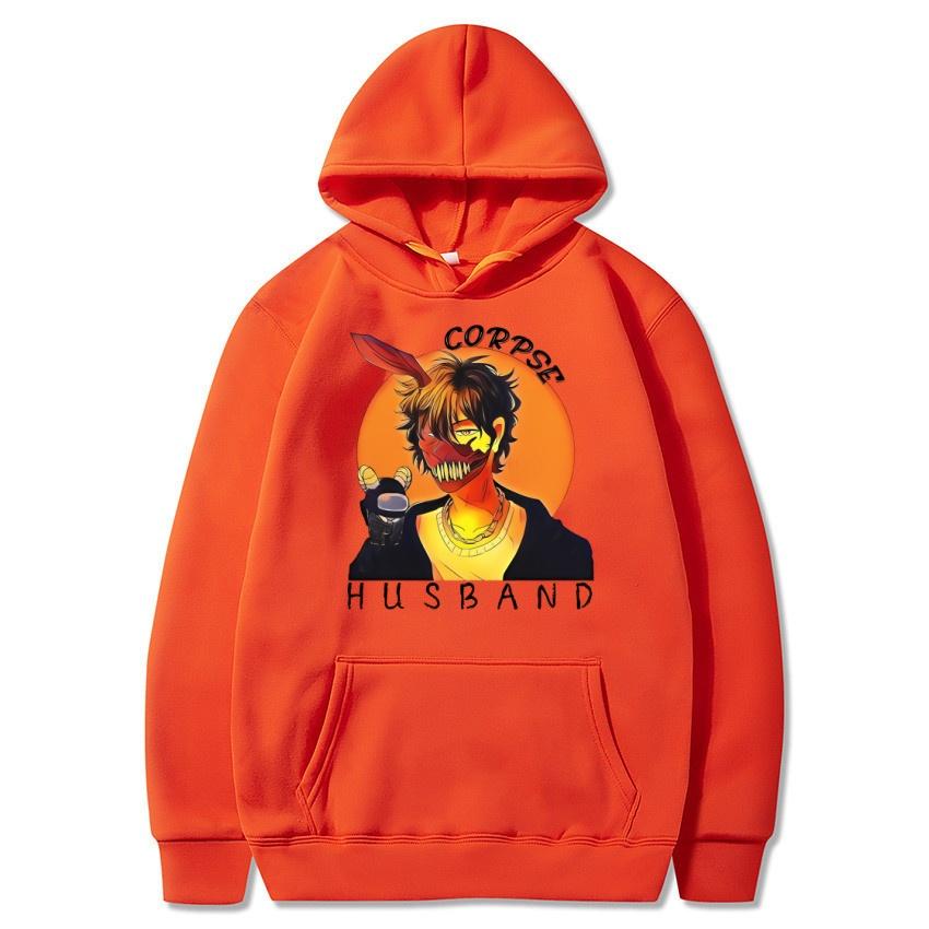Autumn and Winter Anime Corpse Husband Printed Hoodie Classic Style College Style Men's and Women's Hoodies Fashion Hoodie