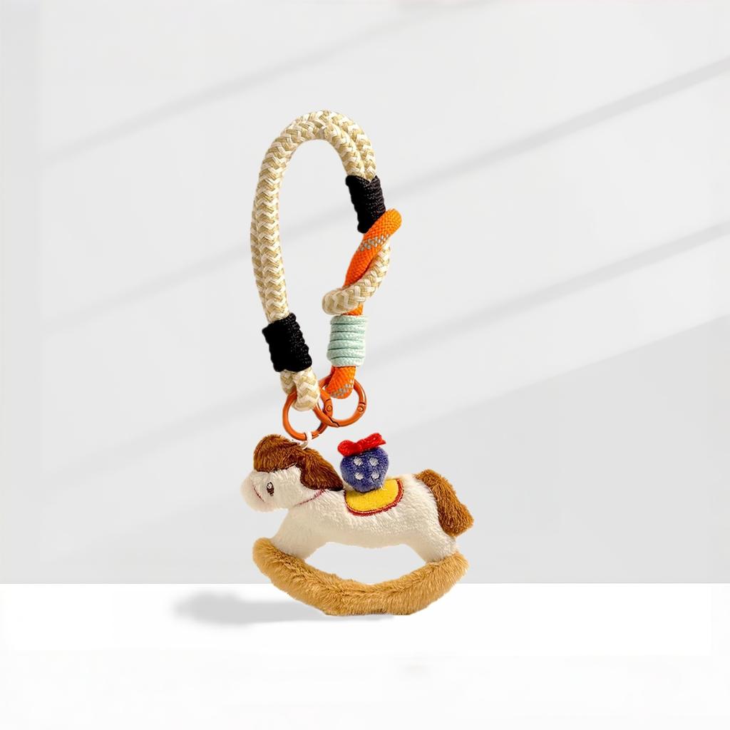 New Gift Cute Cartoon Good Luck Doll Keychain Plush Doll Pony Pendant Bag Pendant