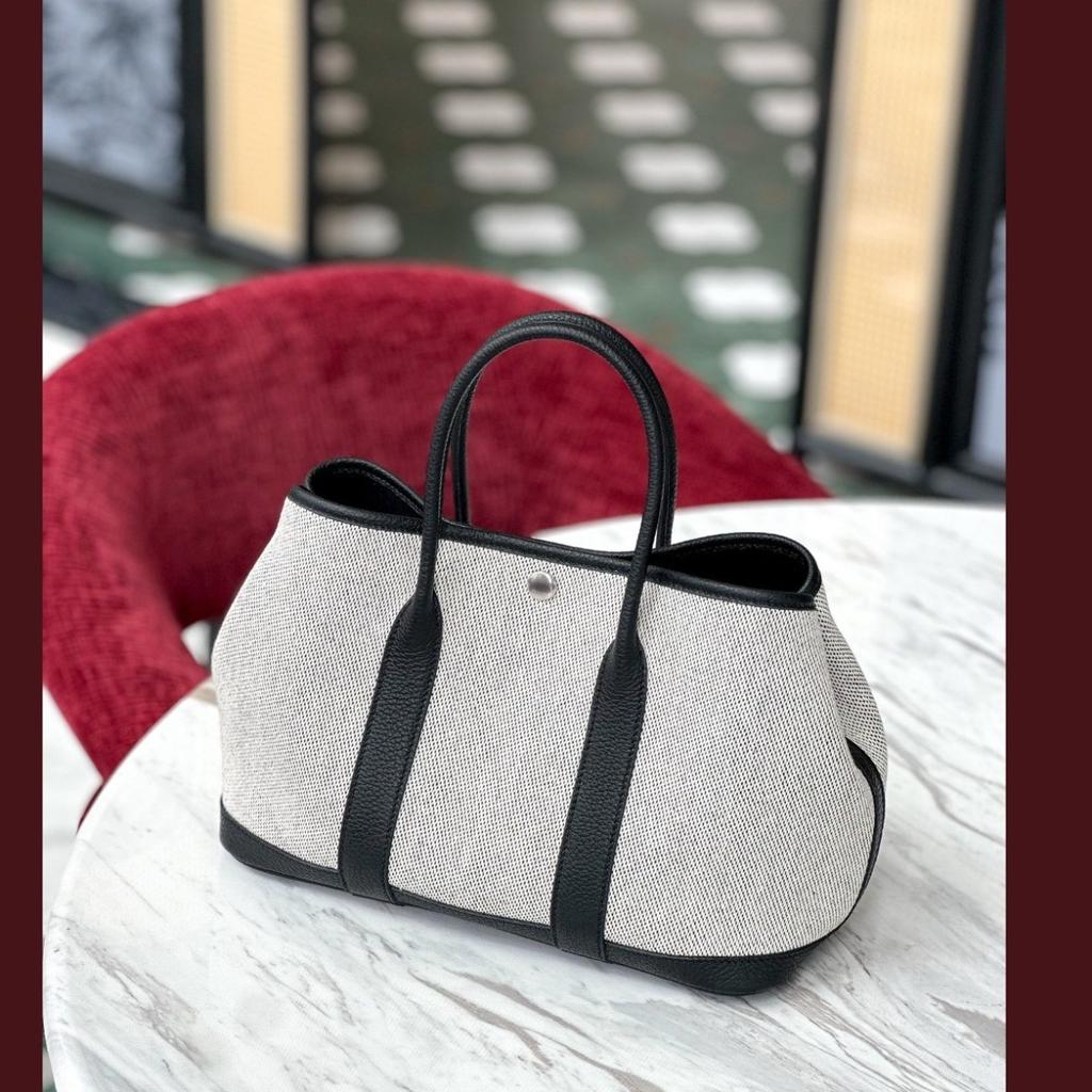 Erste Schicht Rindsleder Panda Handwachsfaden genäht Rindsleder Muster Version 23/30cm Gartentasche Handtasche Stahlbeschläge