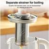 1.8L Large Capital Thermos Electric Health Teapot 800W Household Multi-function Kettle Small Portable Thick Glass Kettle