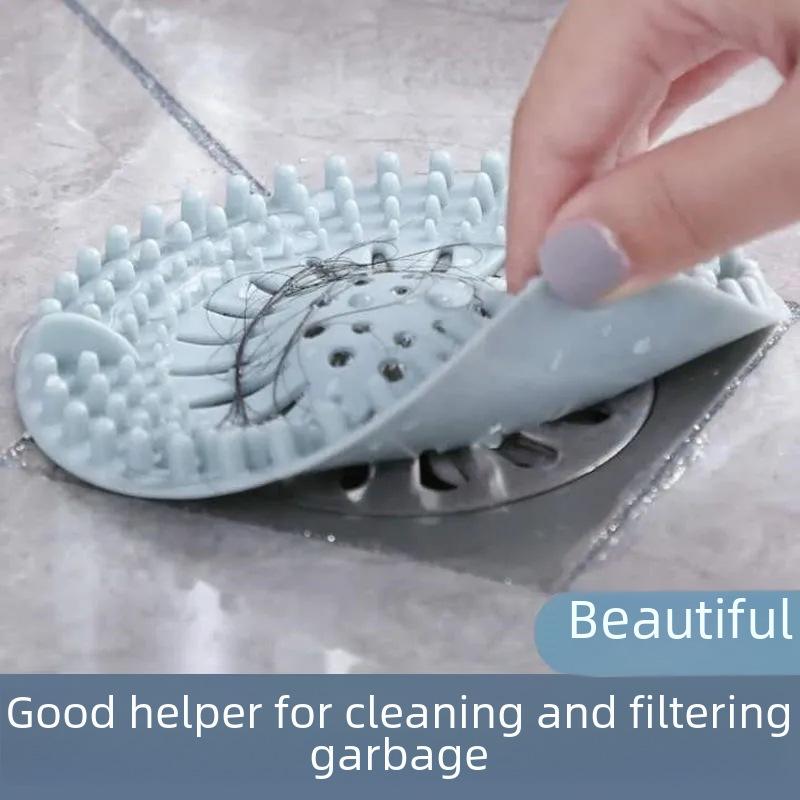 1PCS Sewer Filter Hair Floor Drain Bathroom Anti Hair Kitchen Toilet Bathroom Cover Magic Tool Sink Anti Clogging