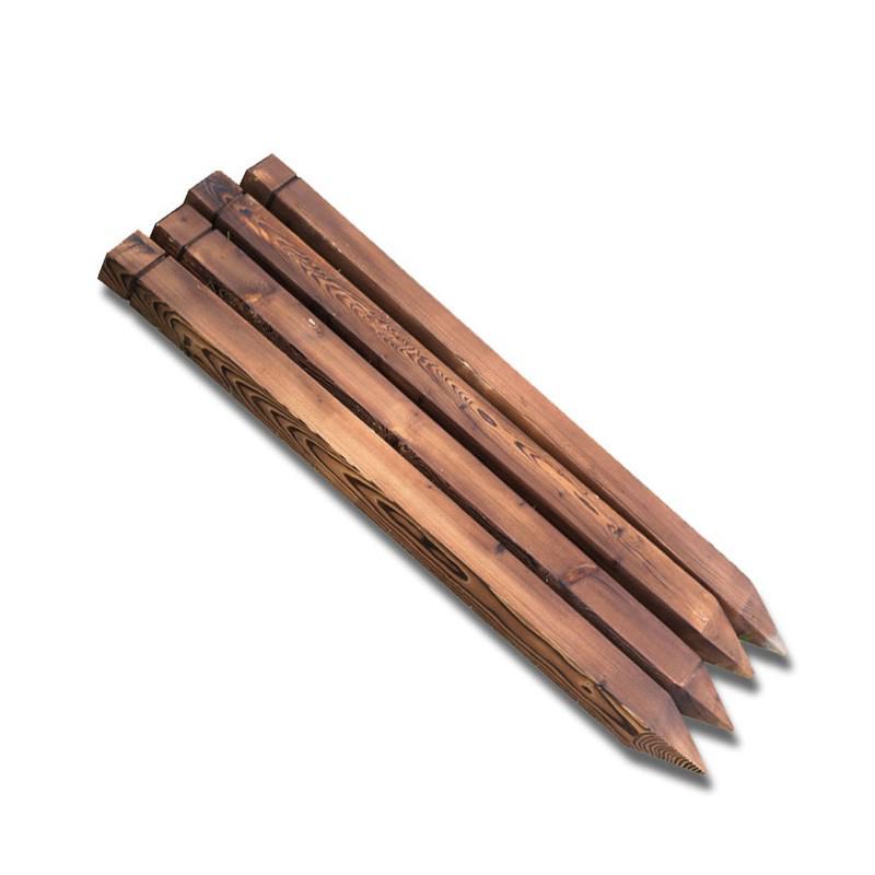 Carbonized Mesh Fence Bracket and Wooden Post System