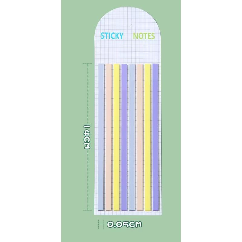 160Pcs Transparent Highlighter Tape Removable Sticky Tabs Morandi Neon Clear Sticky Notes Aesthetic Office School Supplies