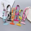 Dopamine Rainbow Wrist Strap: Cute Cartoon Phone & Key Lanyard