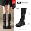 Augustine Brown Boots Women's 2025 New Autumn But Knee Retro Maillard Stacking Pants Tube Boots Tide
