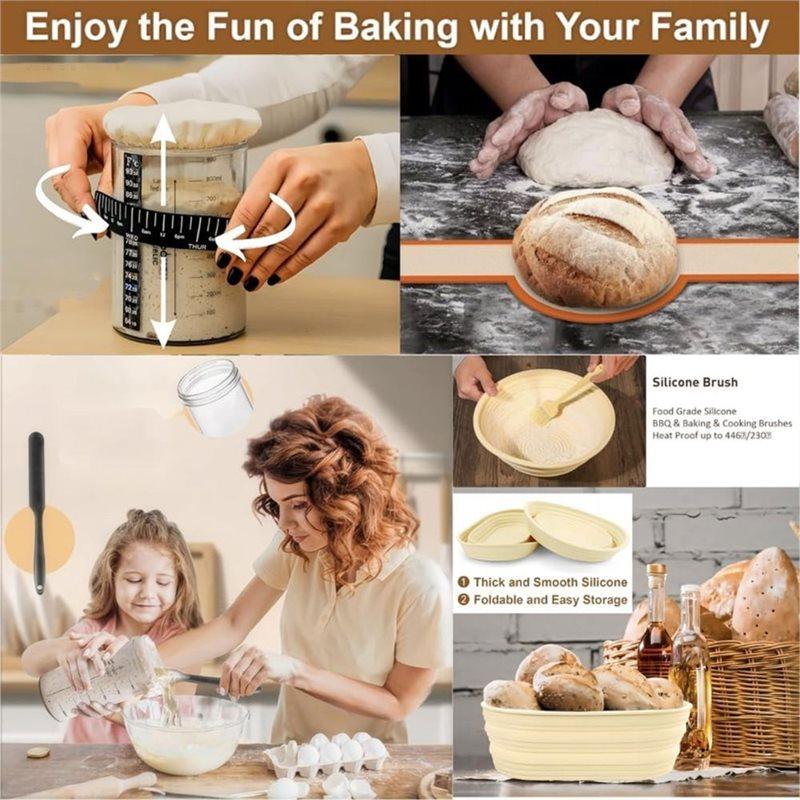 J1UL1N Sourdough Bread Baking Set - Complete Bread-Making Tool Kit