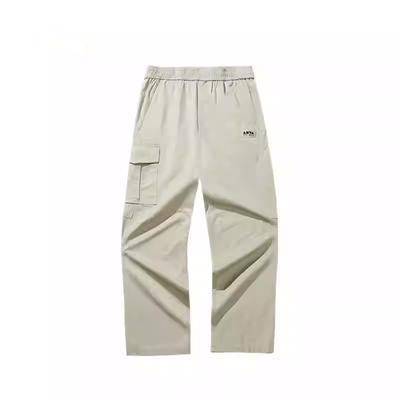 Sports Lifestyle Series Solid Color Mid-Rise Comfortable Breathable Versatile Loose Straight Casual Pants Unisex Pants Khaki 172448502-3