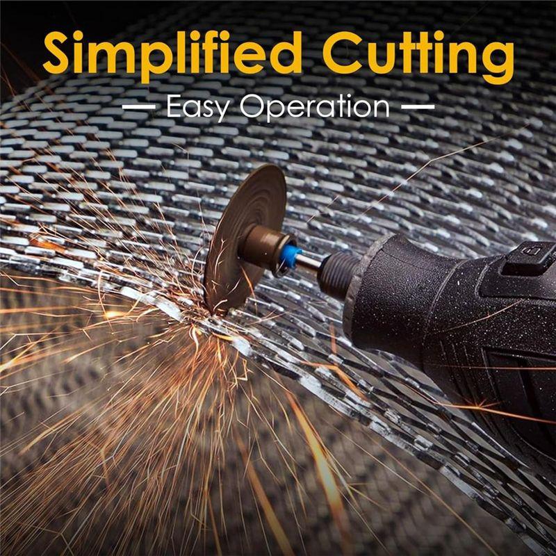 M-Modern-50Pcs Rotary Tool Cutting Wheels With 4Pcs Arbor Rotary Tool Accessories For Cutting Metal, Wood, Stone