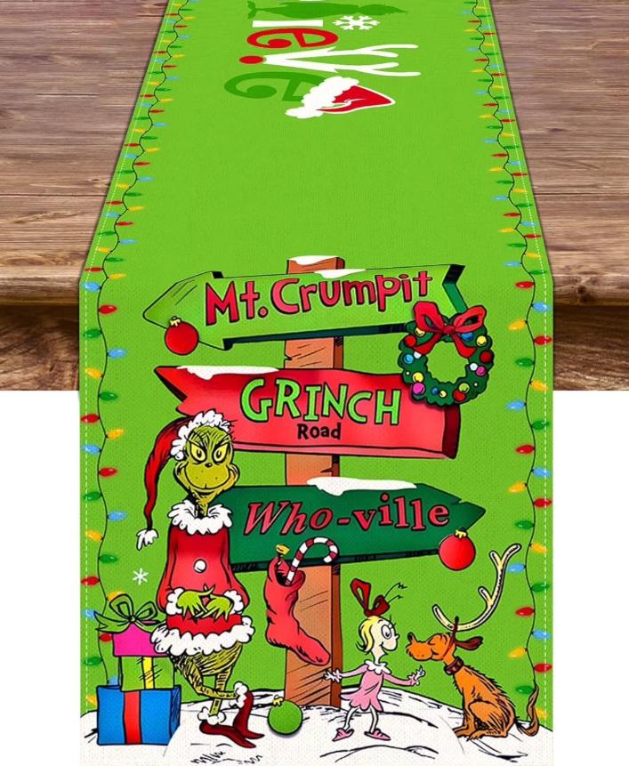 

Рождественская скатерть для стола Кухня Ресторан Вечеринка Украшение кофейного столика One Size