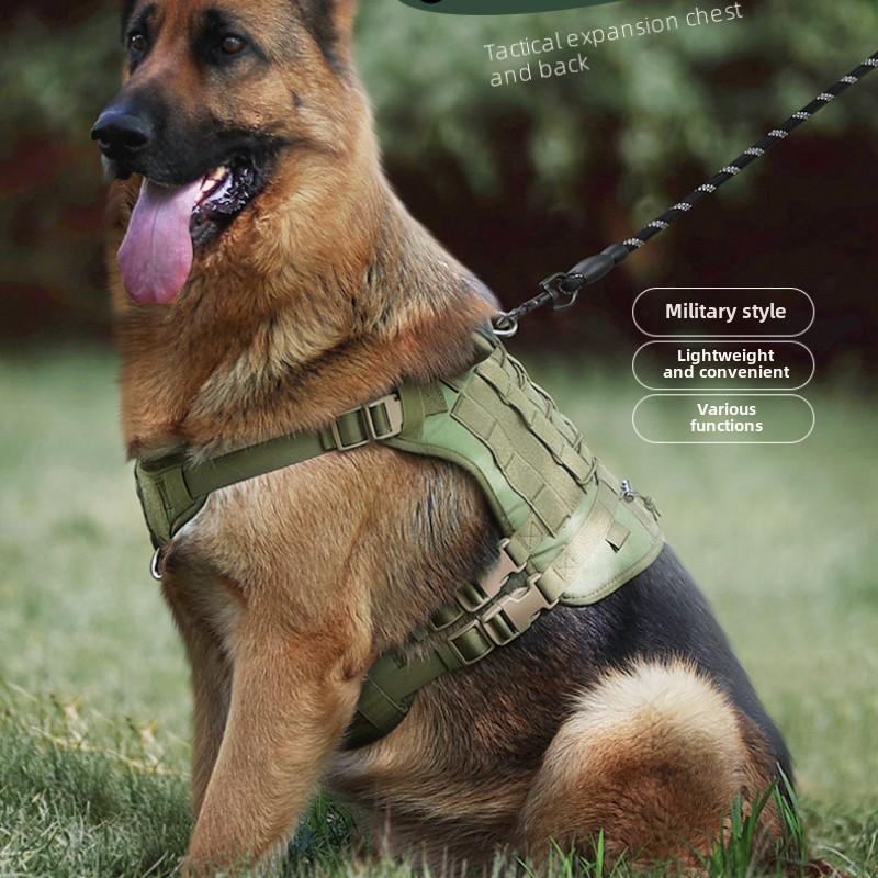 Large Dog Tactical Chest Strap Outdoor Waterproof Explosion-proof Traction Rope Chest Strap Medium and Large Working Dog Vest