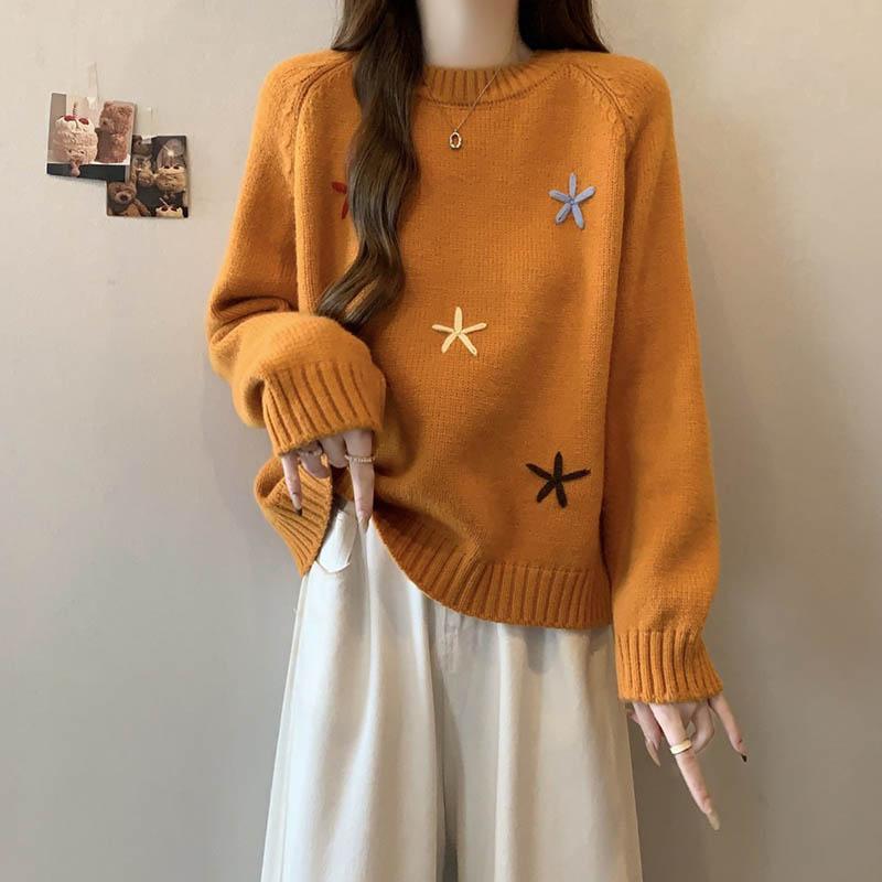 Sweater for Women Autumn Winter Thickened Warm Knitted Stretchy Long Sleeve Oversize Tops