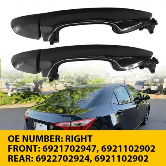 Front Rear Passenger Side Exterior Door Handle for Toyota 2014- Corolla EXV