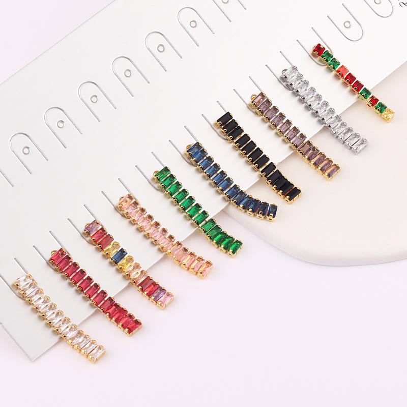 New Fashion Tennis Zircon Long Tassel Earrings Women's Simple GoldColor Party Jewelry Beautiful Gifts