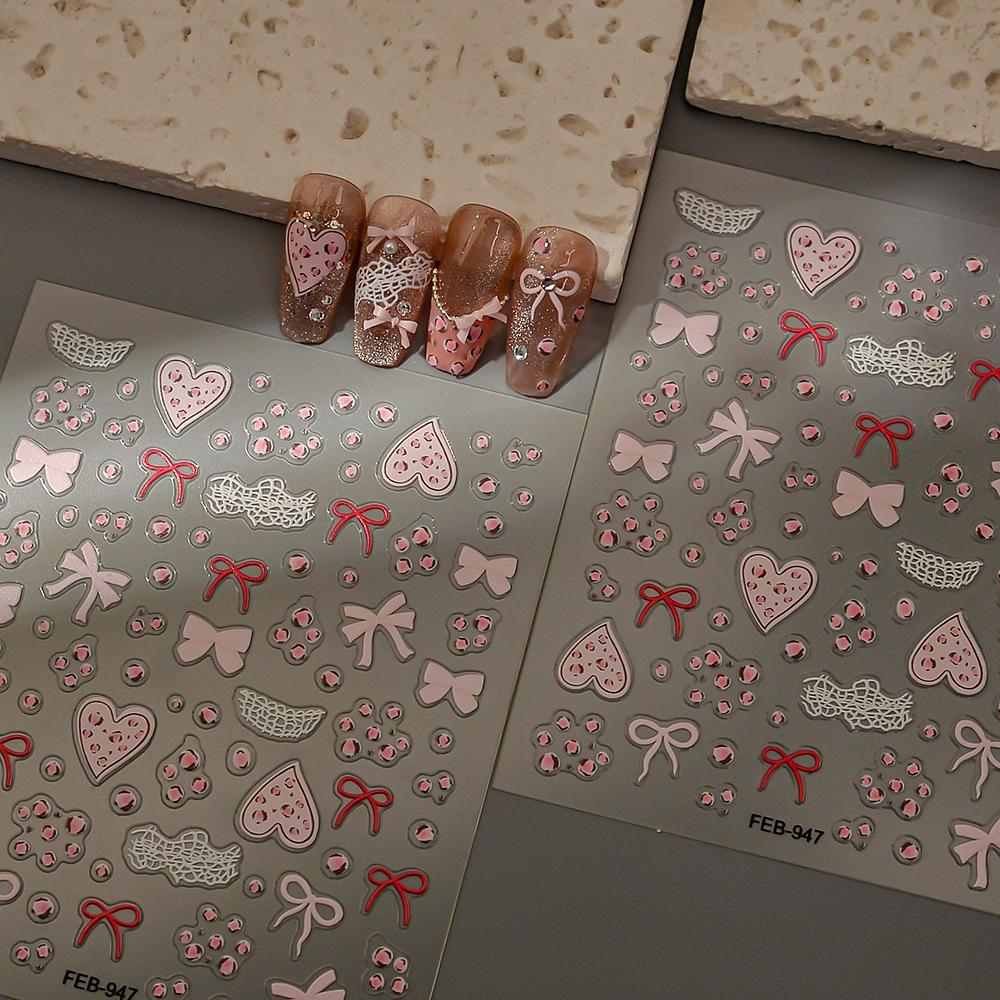 5D Embossed Cute Puppy Nail & Laptop Stickers, Waterproof & Three-Dimensional, In Stock