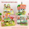 3D Handmade DIY House Puzzle for Boys and Girls - Early Learning, Brain Teaser, Miniature Assembly Toy