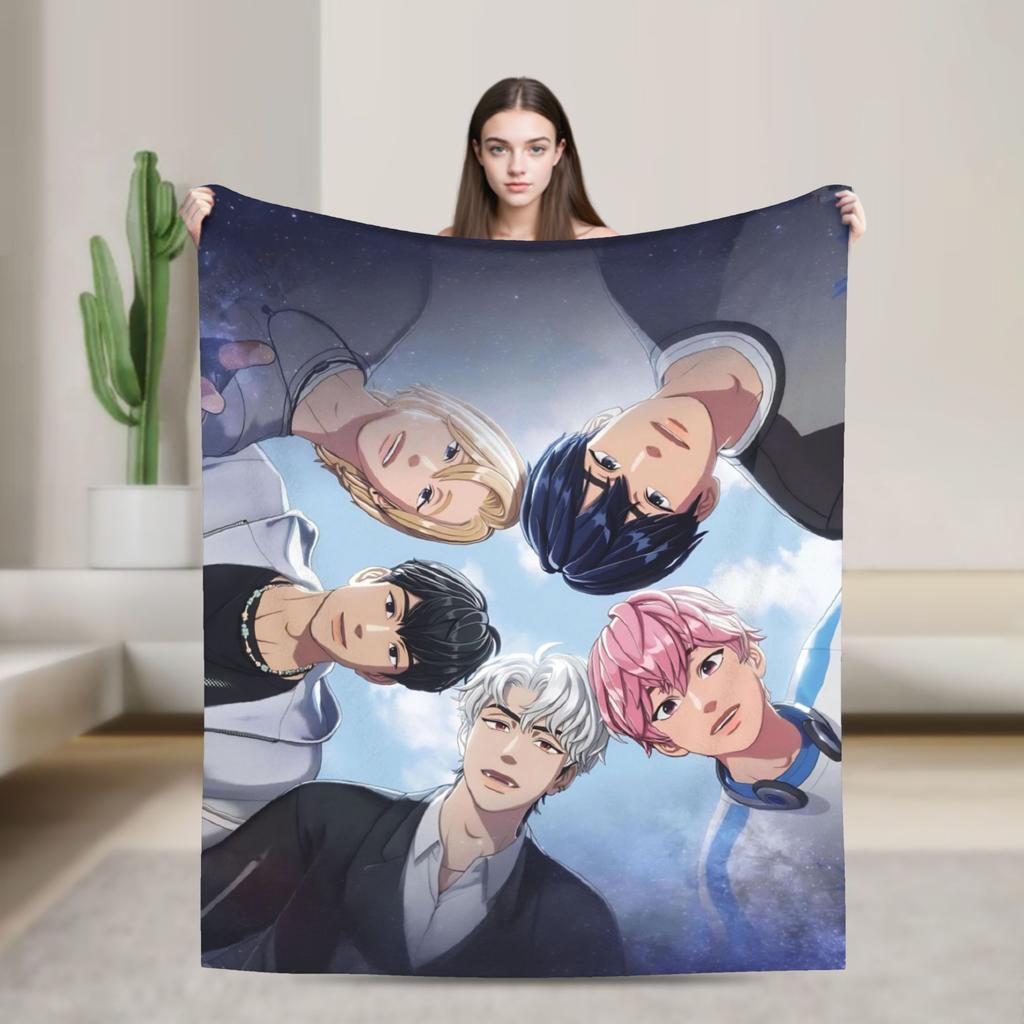 Kpop PLAVE Caligo pt  Blanket  Travel Flannel Throw Blanket For Bedroom Super Warm Custom Quality Bedspread Gift Idea