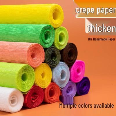 Dickes Krepppapier für Kinder-DIY-Blumenverpackung & 3D-Kunst, Ideal für Bastelprojekte im Kindergarten