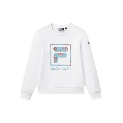 Funky Logo Print Sports Pullover American Vintage Sweatshirt Women Sweatshirt White F11W018216GWT