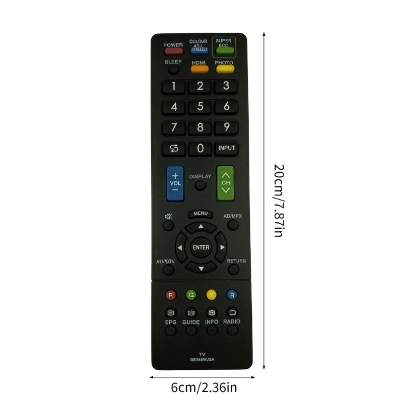 Nonslip Grip Universal Remote Control GB349WJSA Easy Operation ABS Shatter Resistant Quick Battery Change