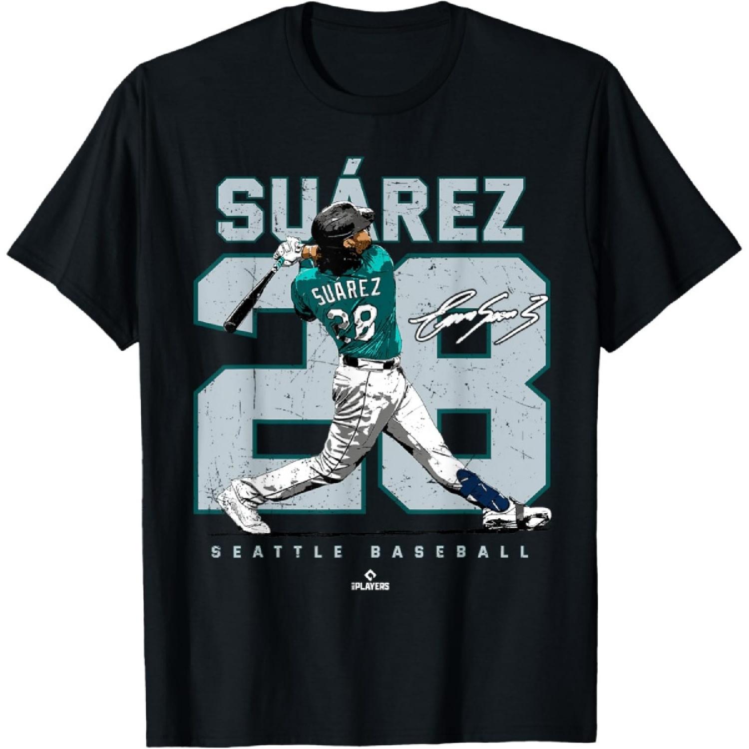 Number and Portrait Eugenio Suarez Seattle MLBPA T-Shirt S