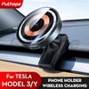 Futhope Wireless Charge Holder Stable Phone For Tesla Model Y Model 3 2018-2023 Air Outlet 180 ° Rotation Universal GPS Stand