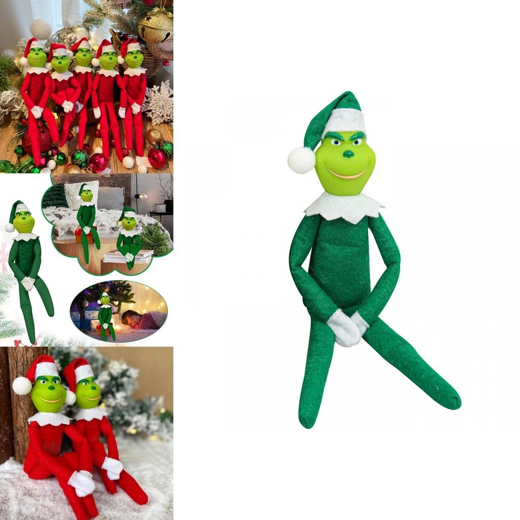 Vánoční panenka Grinch Dekorace Měkká Pohodlná A Perfektní Jako Sváteční Ozdoby A Dárky