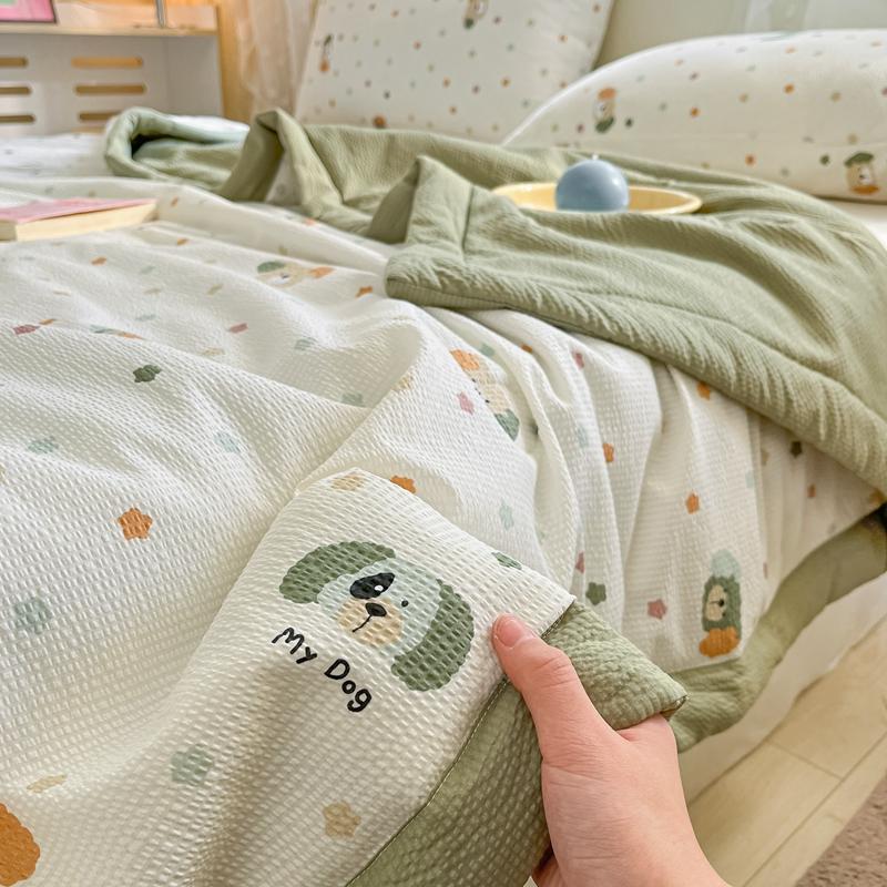 Summer Cotton Quilts Kids Adults Two Sided Blanket Comfortable Cooling Air-condition Soft King Queen Size Bedspread Duvet Cover