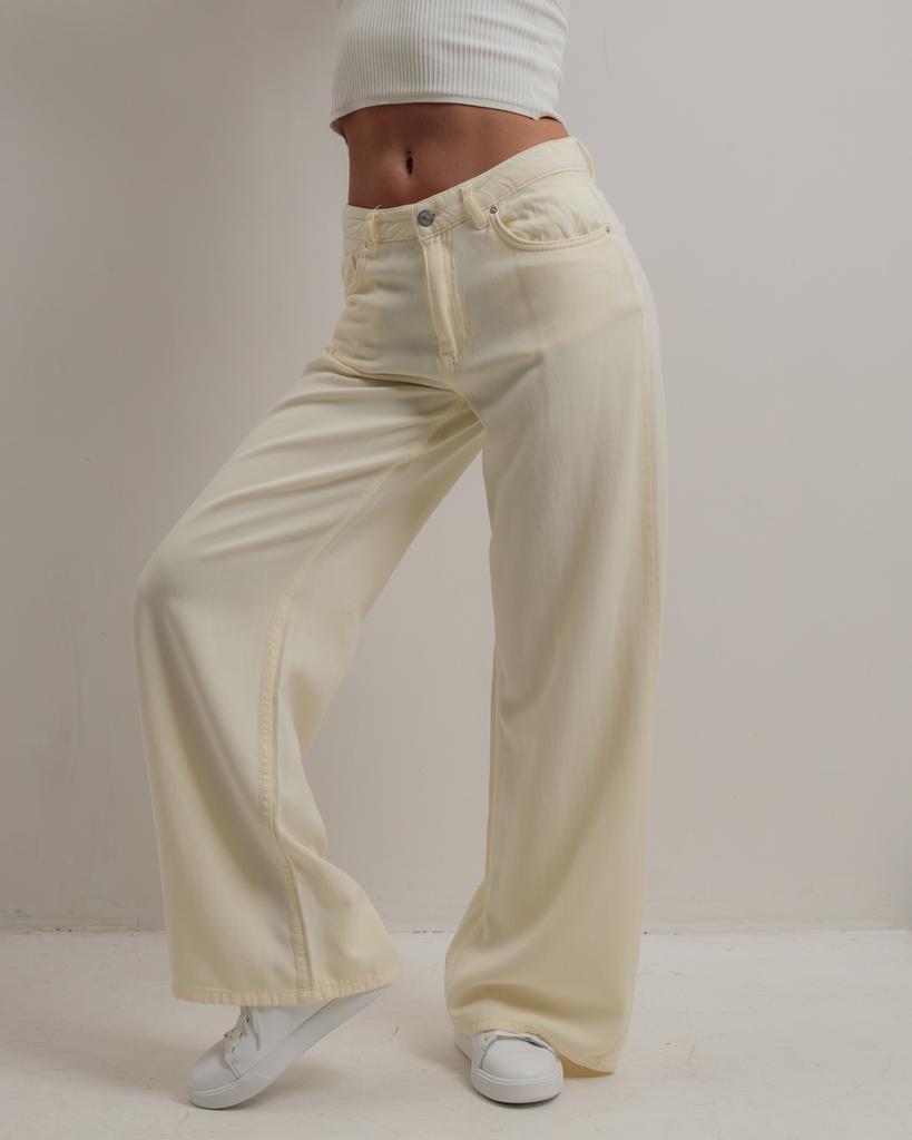 Women's Trousers Dilvin 71999 36 Yellow Cotton
