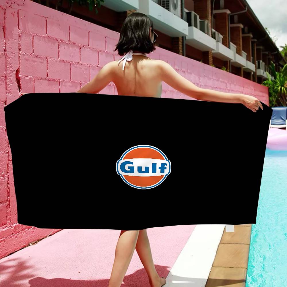 Manta de Microfibra para Coche de Carreras G-Gulf Secado Rápido Toallas de Playa Impresión Oversize Super Absorbente Manta Toalla para Piscina