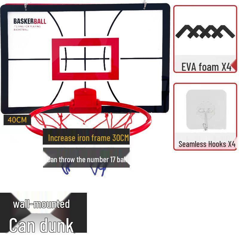 Punch-Free Foldable Basketball and Volleyball Hoop for Kids - Indoor/Outdoor Wall-Mounted Dunk Board