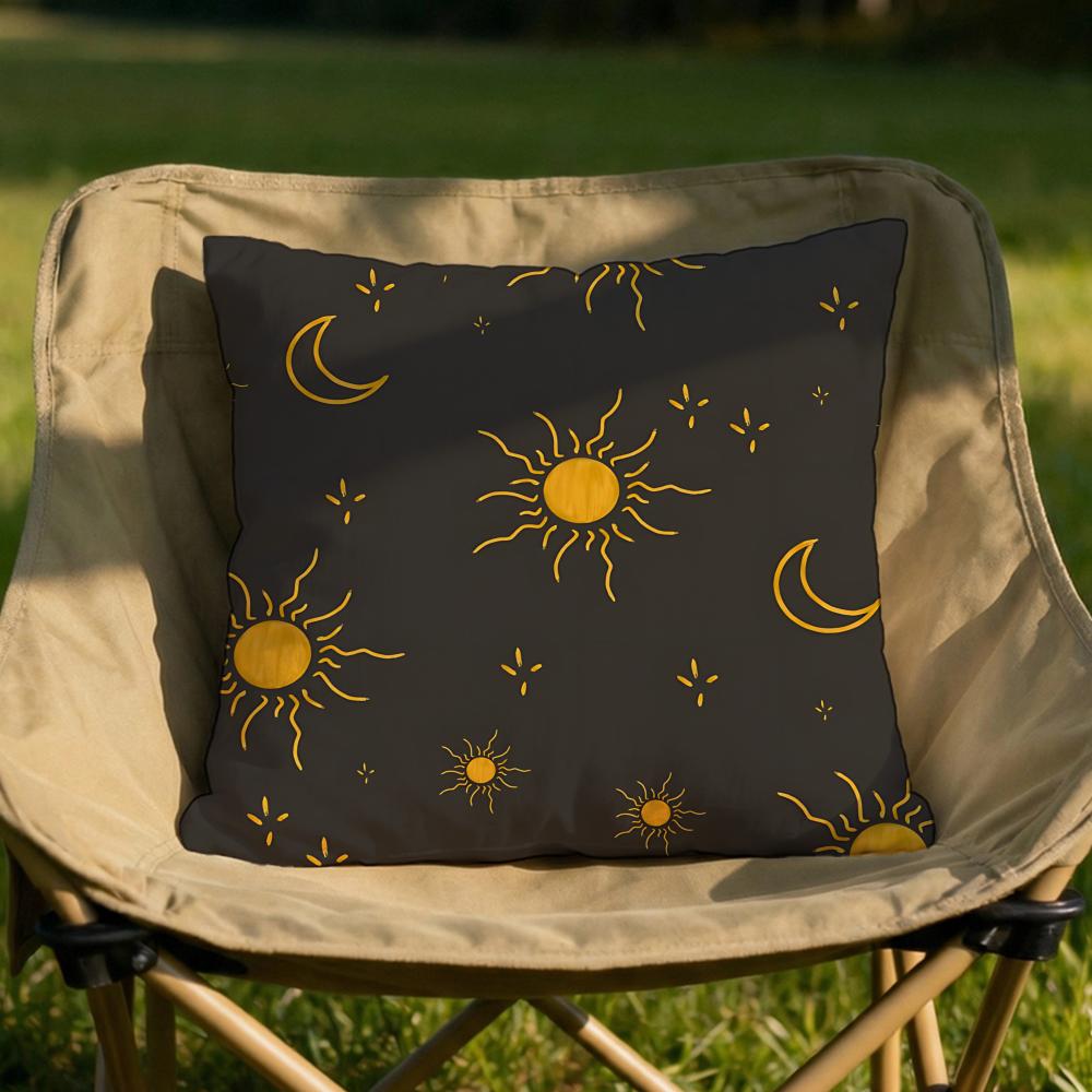 gorgeous sun moon and stars Cushion Cover Soft Reversible Durable Pillow Cover MultiScene Use for Home Car Daily Comfort