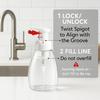 Clear 8.5oz Foaming Soap Pump Bottle, 8.45oz Empty Refill Dispenser for Home & Bathroom Use