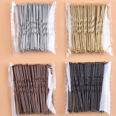 50 piezas/juego Horquillas en forma de U para moño Metal Pinzas para el cabello Pasadores Bobby Horquillas Nupciales Herramientas de Estilismo para el Cabello a la Moda Clips en U