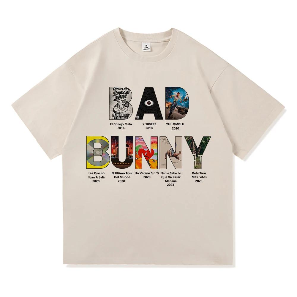 Bad Bunny T-Shirt 2025 Mode Herren/Damen Vintage Lustig Frosch Debí Tirar Más Fotos T-Shirt DeBÍ TiRAR MáS FOToS T-Shirts