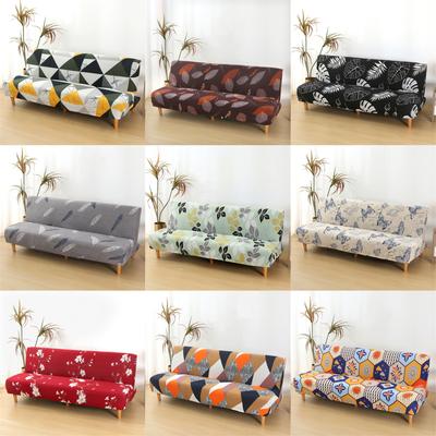 Space Efficient Folding Sofa Bed Slipcover Fabric Armless Sofa Sleeping Slipcover for Living Room and Office